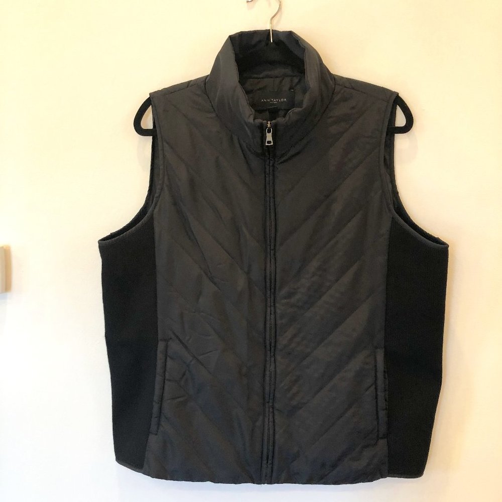 Ann Taylor Winter Padded Vest with Stretch Sides